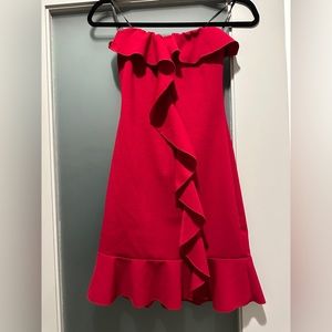 Ruffle strapless dress
